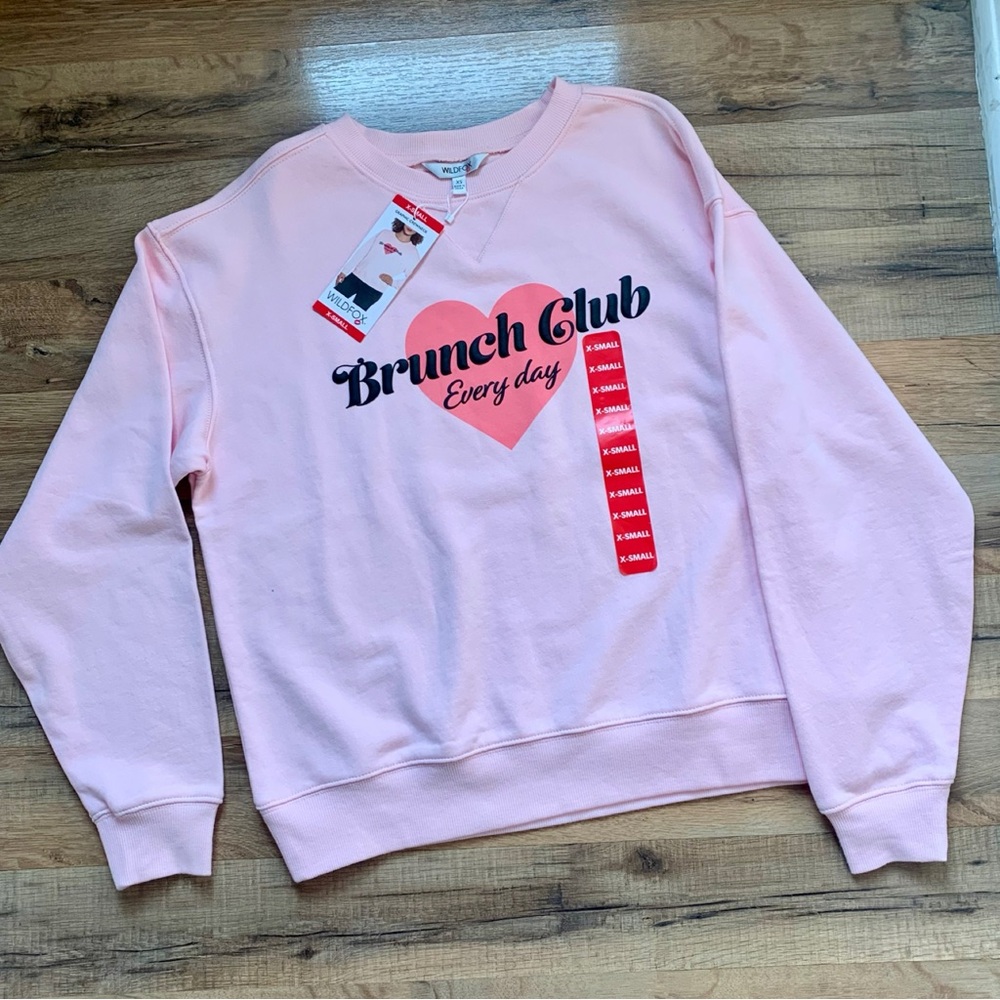 Wildfox “ Brunch Club Every day” NWT Oversized Sweatshirt